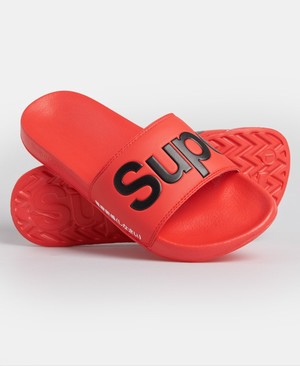 Superdry Classic Pool Férfi Papucs Piros | DVEPA3729